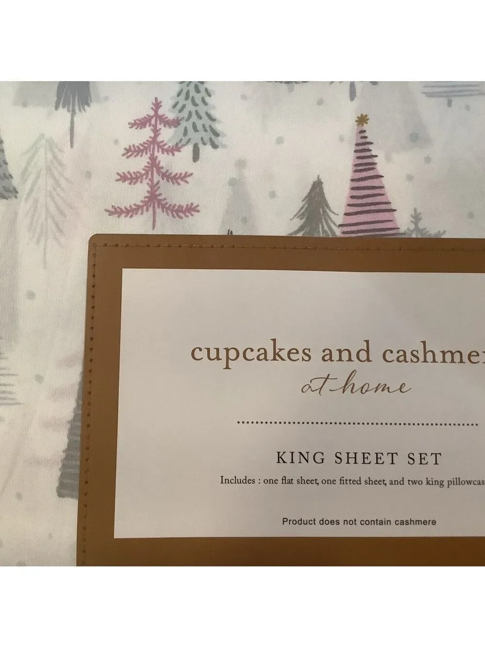 Cupcakes & Cashmere Amsterdam Trees King Sheet Set New